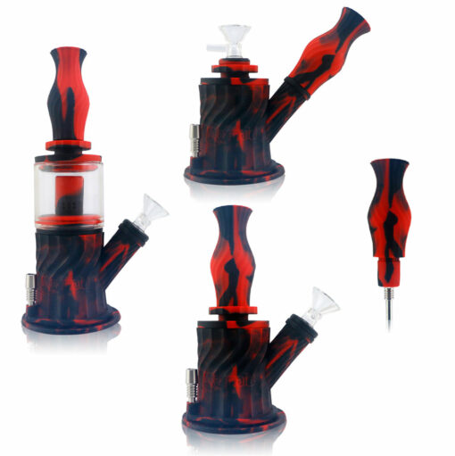 Shop 10" 4-in-1 Silicone Water Pipe with 14mm Fitting in australian