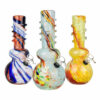 Shop Frenetic Frit 10.25" Soft Glass Water Pipe | Spiral Stripe Design in australian