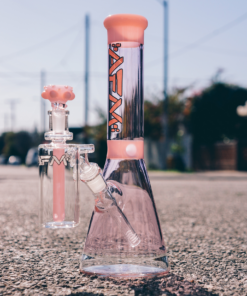 Shop 12" AFM Glass Extraterrestrial Double Color Glass Beaker Bong Bundle in australian