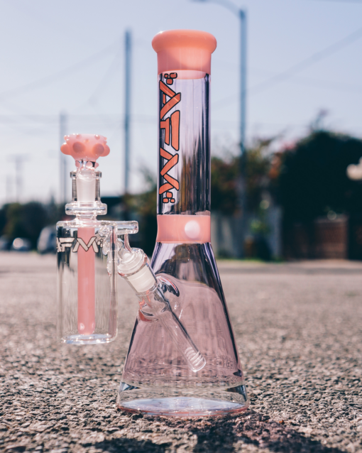 Shop 12" AFM Glass Extraterrestrial Double Color Glass Beaker Bong Bundle in australian