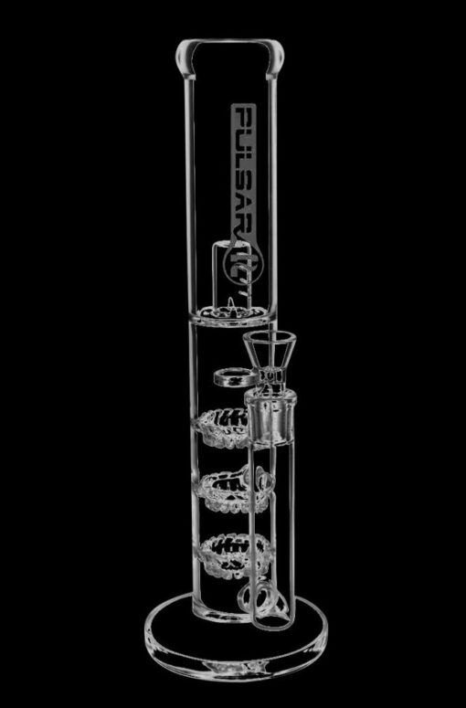 Shop Pulsar Glass Water Pipe With Three Turbine Percolators in australian