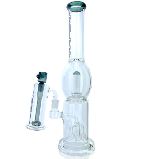 Shop 16" AFM Glass Quad Shower-head Smokey Glass Beaker Bong Bundle in australian