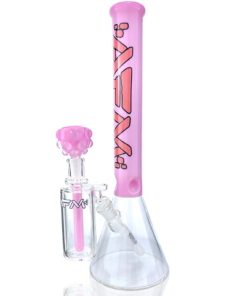 Shop 16" AFM Glass Extraterrestrial Pink Glass Beaker Bong Bundle in australian