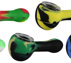 Shop Classic Silicone Hand Pipe with Glass Bowl in australian