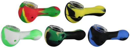 Shop Classic Silicone Hand Pipe with Glass Bowl in australian