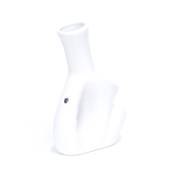 Shop Handle Ceramic Bong - White in australian