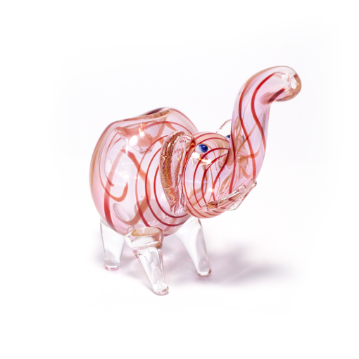 Shop NELLY THE ELEPHANT GLASS PIPE (RED) in australian