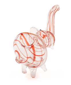 Shop PIPE - GLASS ELEPHANT RED-GOLD SWIRLS in australian