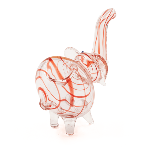 Shop PIPE - GLASS ELEPHANT RED-GOLD SWIRLS in australian