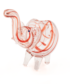 Shop PIPE - GLASS ELEPHANT RED-GOLD SWIRLS in australian