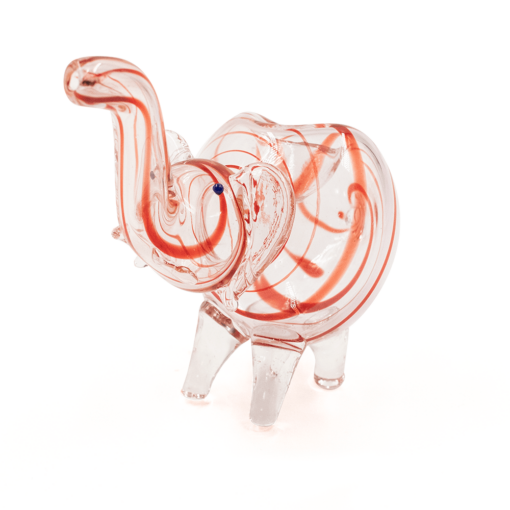 Shop PIPE - GLASS ELEPHANT RED-GOLD SWIRLS in australian