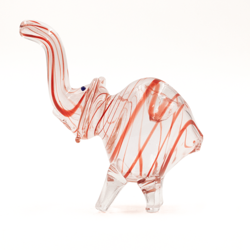 Shop PIPE - GLASS ELEPHANT RED-GOLD SWIRLS in australian