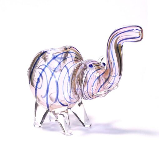 Shop PIPE - GLASS ELEPHANT BLUE SWIRLS in australian