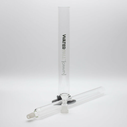 Shop WATERFALL GRAVITY GLASS PIPE 53CM BLACK BASE in australian