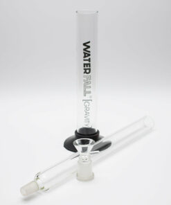 Shop WATERFALL GRAVITY GLASS PIPE 37CM BLACK BASE in australian