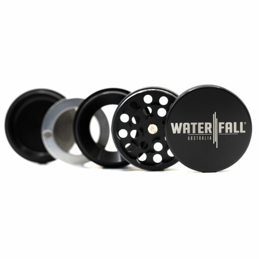 Shop Four-Part Aluminium Grinder with Removable Screen - Black (50mm) in australian