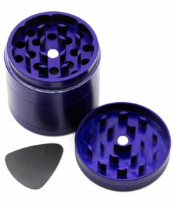 Shop Four-Part Aluminium Grinder with Removable Screen - Blue (50mm) in australian