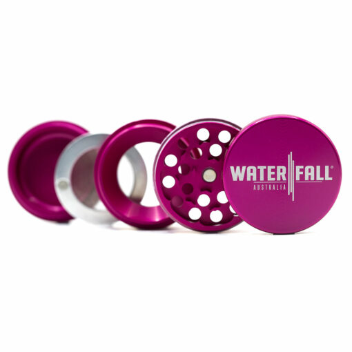 Shop Four-Part Aluminium Grinder with Removable Screen - Pink (50mm) in australian