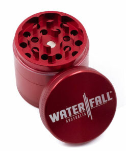 Shop Four-Part Aluminium Grinder with Removable Screen - Red (50mm) in australian