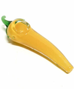 Shop Yellow Chilli Glass Pipe in australian