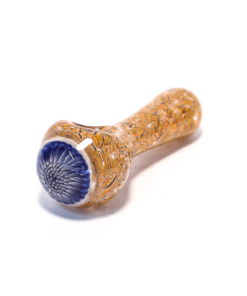 Shop PIPE - GLASS DUAL HONEY COMB PIPE HEAVY ORANGE AND BROWN in australian