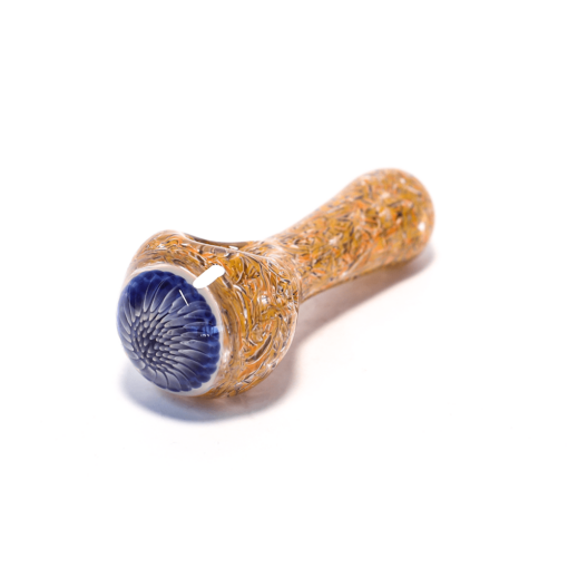 Shop PIPE - GLASS DUAL HONEY COMB PIPE HEAVY ORANGE AND BROWN in australian