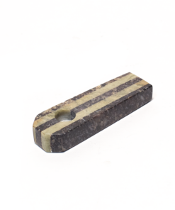 Shop PIPE - SOAPSTONE 9CM COFFIN SHAPE WITH 5 STRIPES in australian