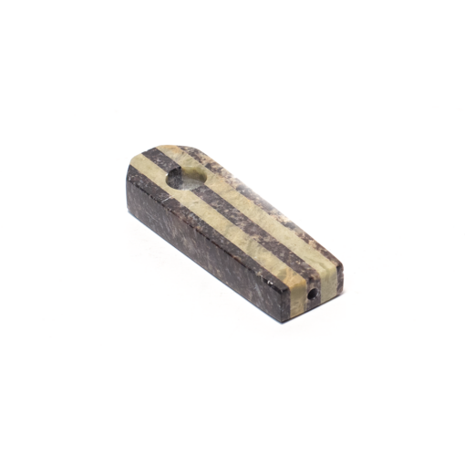 Shop PIPE - SOAPSTONE 9CM COFFIN SHAPE WITH 5 STRIPES in australian