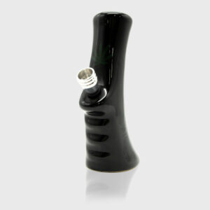 Shop Small Gripper Ceramic Bong - Black (Green Leaf) in australian