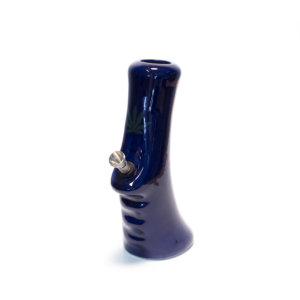 Shop Small Gripper Ceramic Bong - Blue (Green Leaf) in australian