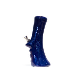 Shop Small Gripper Ceramic Bong - Blue (Green Leaf) in australian