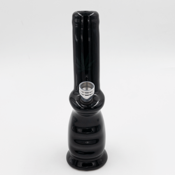 Shop Gripper Ceramic Bong - Black (Green Leaf) in australian