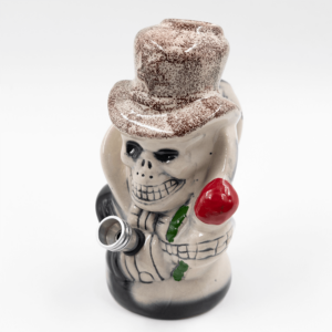 Shop Slash Skull Ceramic Bong - Brown Hat in australian