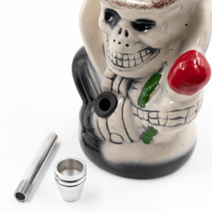 Shop Slash Skull Ceramic Bong - Brown Hat in australian