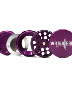 Shop Four-Part Aluminium Grinder with Removable Screen - Purple (50mm) in australian