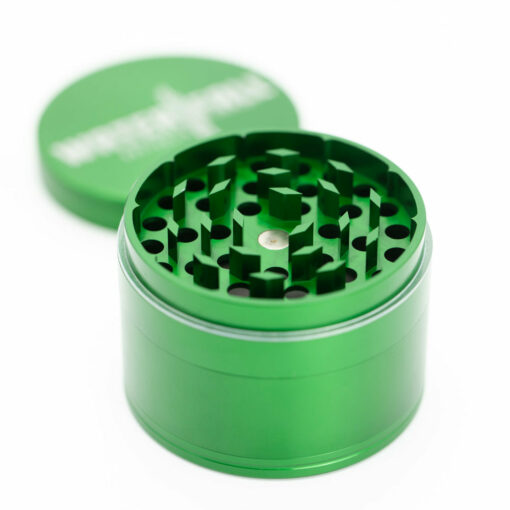 Shop Four-Part Aluminium Grinder - Gloss Green (75mm) in australian