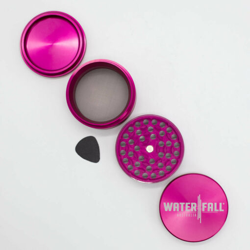 Shop Four-Part Aluminium Grinder - Gloss Pink (75mm) in australian