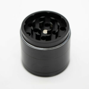 Shop Four-Part Aluminium Grinder with Removable Screen - Gloss Black (43mm) in australian