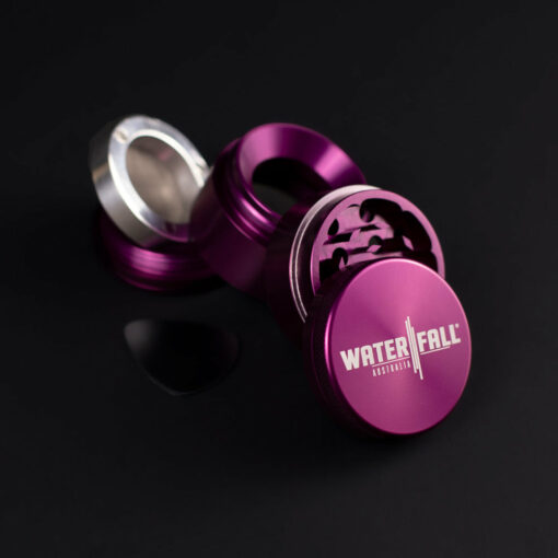 Shop Four-Part Aluminium Grinder with Removable Screen - Gloss Dark Purple (43mm) in australian