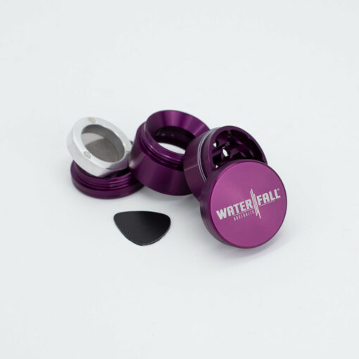 Shop Four-Part Aluminium Grinder with Removable Screen - Gloss Dark Purple (43mm) in australian