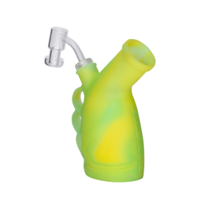 Shop DAB RIG - YEL GRN SILICONE KNUCKLE DUSTER RIG BUBBLER KIT in australian