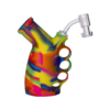 Shop DAB RIG -RAINBOW SILICONE KNUCKLE DUSTER RIG BUBBLER KIT in australian