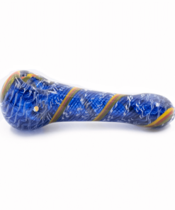 Shop BLUE FLECK RAINBOW TWIST - GLASS PIPE in australian