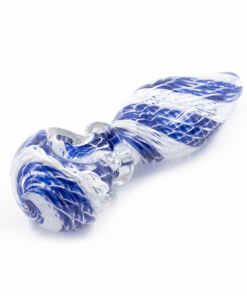 Shop BLUE & WHITE WOVEN TWIST - GLASS PIPE in australian