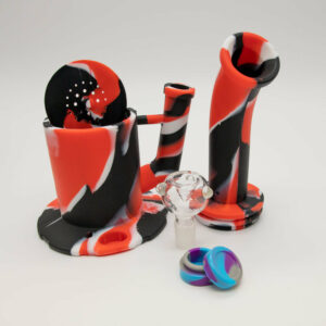 Shop Bender Silicone Bong - Black White Red in australian