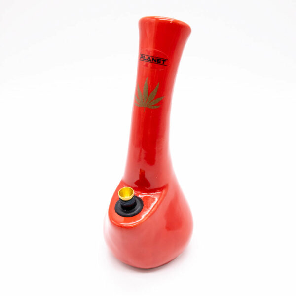 Shop Curved Beaker Ceramic Bong - Red in australian