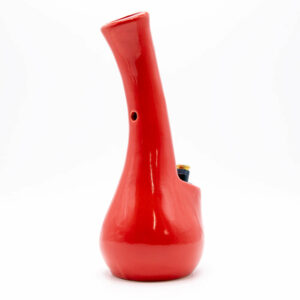 Shop Curved Beaker Ceramic Bong - Red in australian