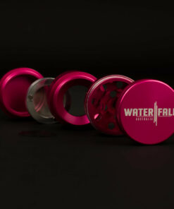 Shop Four-Part Aluminium Grinder with Removable Screen - Gloss Pink (43mm) in australian