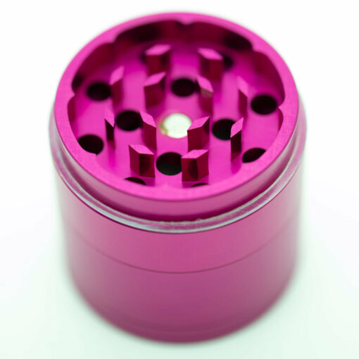 Shop Four-Part Aluminium Grinder with Removable Screen - Gloss Pink (43mm) in australian