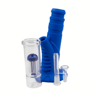 Shop Glass Perc Top Silicone Bong - Blue in australian